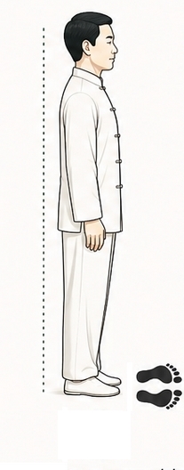 Qi Gong - Posture initiale profil